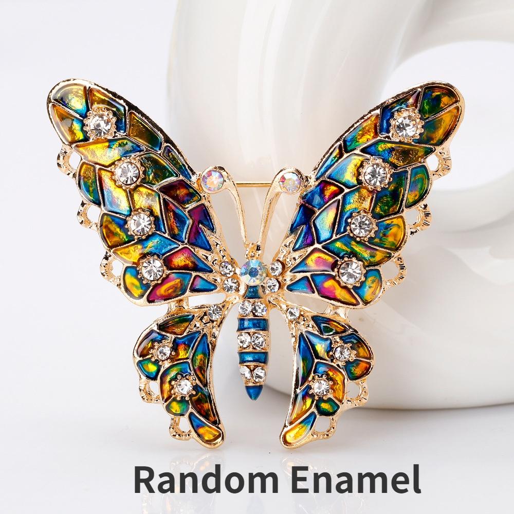 Fashion Colorful Rhinestone Butterfly Brooch Enamel Animal Brooches Pin Clothing Jewelry Accessories for Women
Fashion Colorful Rhinestone Butterfly Brooch Enamel Animal Brooches Pin Clothing Jewelry Accessories for Women