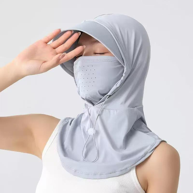 Sunscreen Mask For Women S Summer Full Face Headgear, New Ice Silk Anti Uv Cycling Neck Protection Integrated Breathable
Sunscreen Mask For Women S Summer Full Face Headgear, New Ice Silk Anti Uv Cycling Neck Protection Integrated Breathable