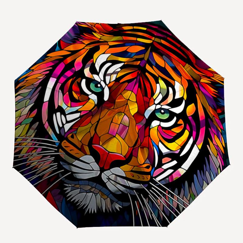 1pc Tiger Stained Automatic Open/Close Umbrella with Folding feature Compact Travel Umbrella, Lightweight design, for Commuting, Business125
1pc Tiger Stained Automatic Open/Close Umbrella with Folding feature Compact Travel Umbrella, Lightweight design, for Commuting, Business125