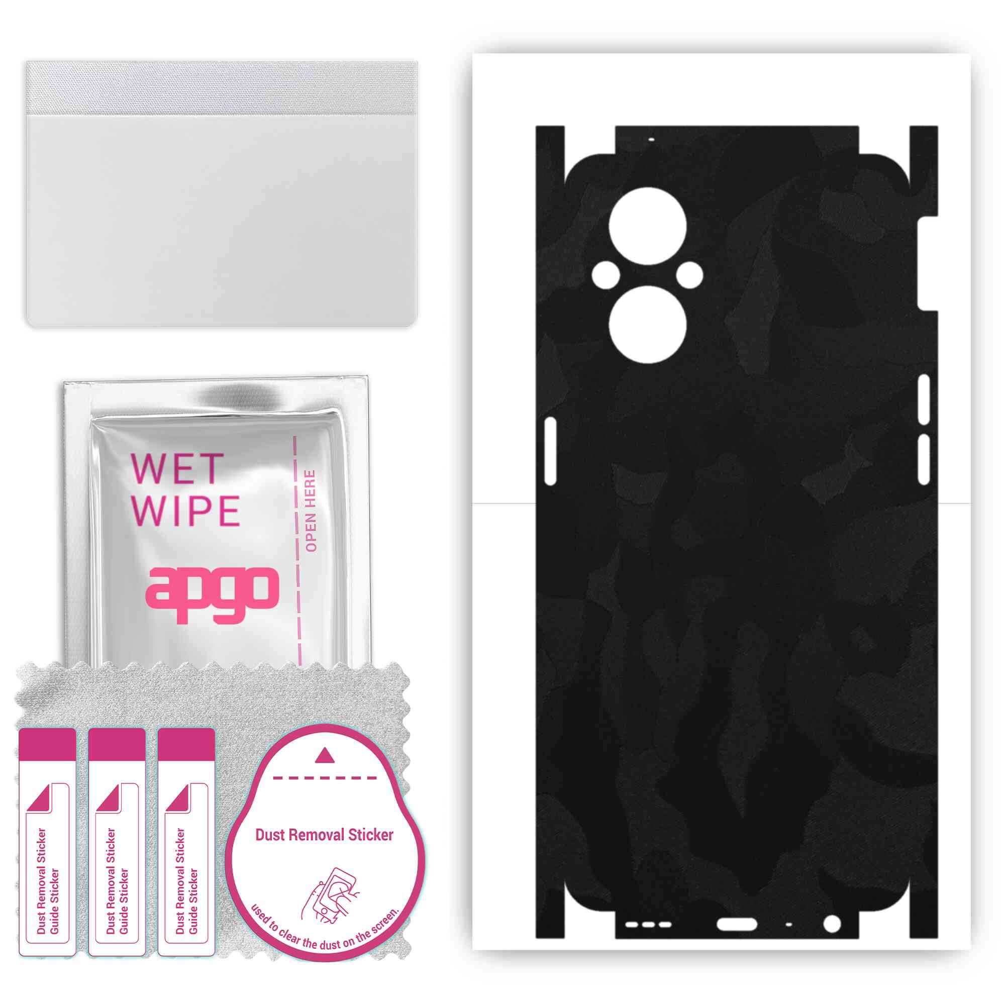 apgo Protective Skin Sticker for the back+sides compatible with Oppo F21 Pro 5G, Full Wrap Film, Foil, Vinyl - Pattern Black Camo
apgo Protective Skin Sticker for the back+sides compatible with Oppo F21 Pro 5G, Full Wrap Film, Foil, Vinyl - Pattern Black Camo