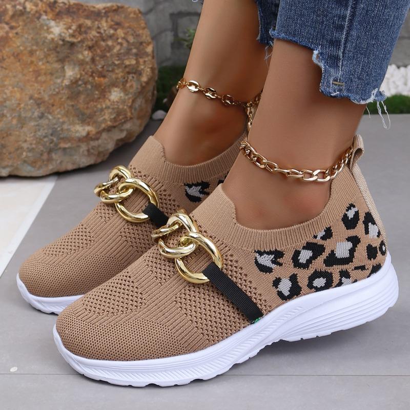 Fashion Mesh Breathable Sneakers Autumn New Round Toe Deep Mouth Metal Chain Leopard Soft Sole Non-Slip Kitten Heels 44
Fashion Mesh Breathable Sneakers Autumn New Round Toe Deep Mouth Metal Chain Leopard Soft Sole Non-Slip Kitten Heels 44