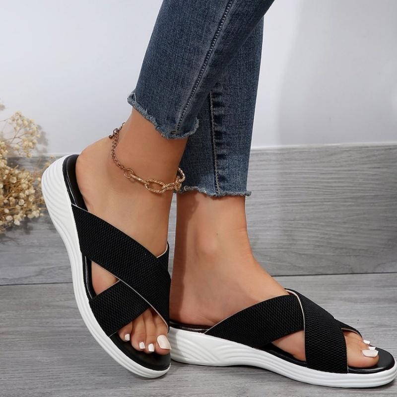 Модные летние 2025 новые шлепанцы на плоской подошве на танкетке и с открытым носком больших размеров из летящей ткани 43 чёрный
Модные летние 2025 новые шлепанцы на плоской подошве на танкетке и с открытым носком больших размеров из летящей ткани 43 чёрный