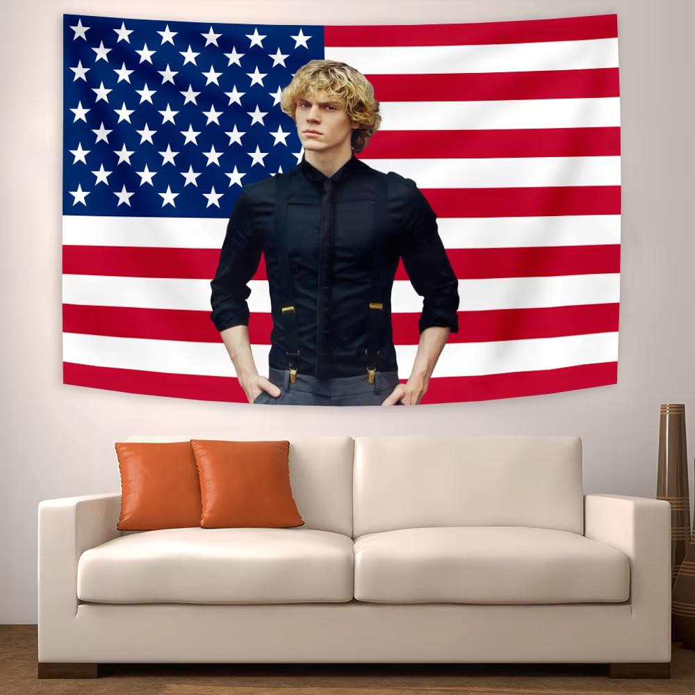Evan Peters American Flag Tapestry Funny Meme Wall Banner Viral Style Decor for Bedroom Party Backdrop Home Use Flat Print 74x94cm(29x37in)
Evan Peters American Flag Tapestry Funny Meme Wall Banner Viral Style Decor for Bedroom Party Backdrop Home Use Flat Print 74x94cm(29x37in)