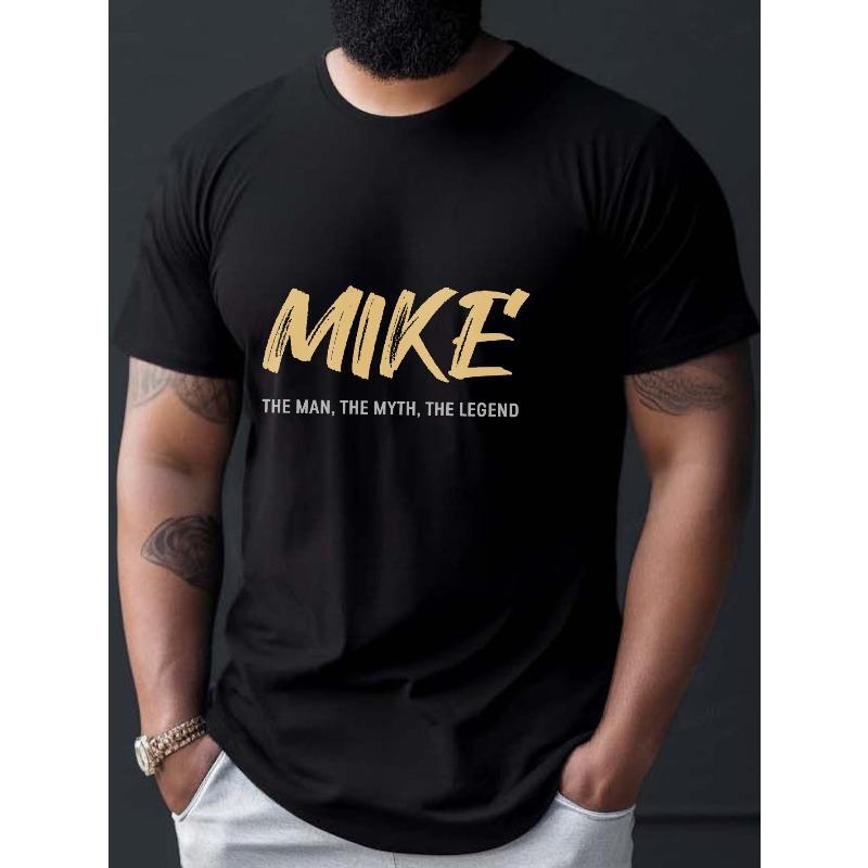 Plus Size Grew Neck T-shirt For Men, MIKE Pattern Short Sleeve Tees For Summer, Casual Style 4XL чорний
Plus Size Grew Neck T-shirt For Men, MIKE Pattern Short Sleeve Tees For Summer, Casual Style 4XL чорний