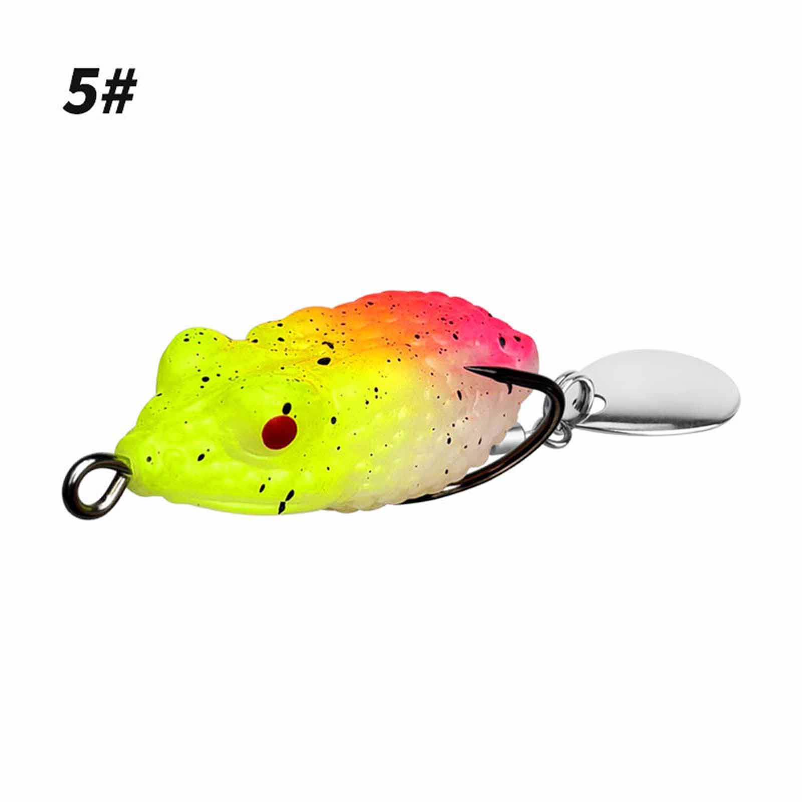 Fishing Lure Frog Shape Soft Body Bait with Metal Hook and Spinner Tail for Freshwater Fishing Bass Pike Trout Targeting Predatory Fish S
Fishing Lure Frog Shape Soft Body Bait with Metal Hook and Spinner Tail for Freshwater Fishing Bass Pike Trout Targeting Predatory Fish S