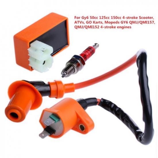 5/8 Racing AC CDI Box+Ignition Coil +Spark Plug For Moped Scooter GY6 50-150cc
5/8 Racing AC CDI Box+Ignition Coil +Spark Plug For Moped Scooter GY6 50-150cc