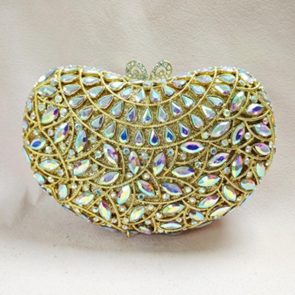 Heart Shaped Silver/Gold Metal Blue Rhinestone Wedding Purse Luxury Women Diamond Party Prom Clutches Crystal Dinner Handbags 18.5cmX12cmX7cm
Heart Shaped Silver/Gold Metal Blue Rhinestone Wedding Purse Luxury Women Diamond Party Prom Clutches Crystal Dinner Handbags 18.5cmX12cmX7cm
