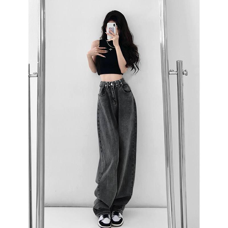 Women s 2022 Retro High-Waisted Wide-Leg Jeans - Korean Style Loose Fit, Flattering Thin Straight Pants for Spring and Autumn Large
Women s 2022 Retro High-Waisted Wide-Leg Jeans - Korean Style Loose Fit, Flattering Thin Straight Pants for Spring and Autumn Large