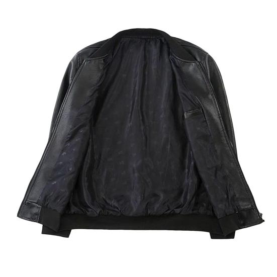 Men s Faux Leather Jacket Slim Fit Zipper Closure Jacket with Baseball Uniform Collar Autumn Winter Warm Jacket for Sports Office Party XXXXL чорний
Men s Faux Leather Jacket Slim Fit Zipper Closure Jacket with Baseball Uniform Collar Autumn Winter Warm Jacket for Sports Office Party XXXXL чорний
