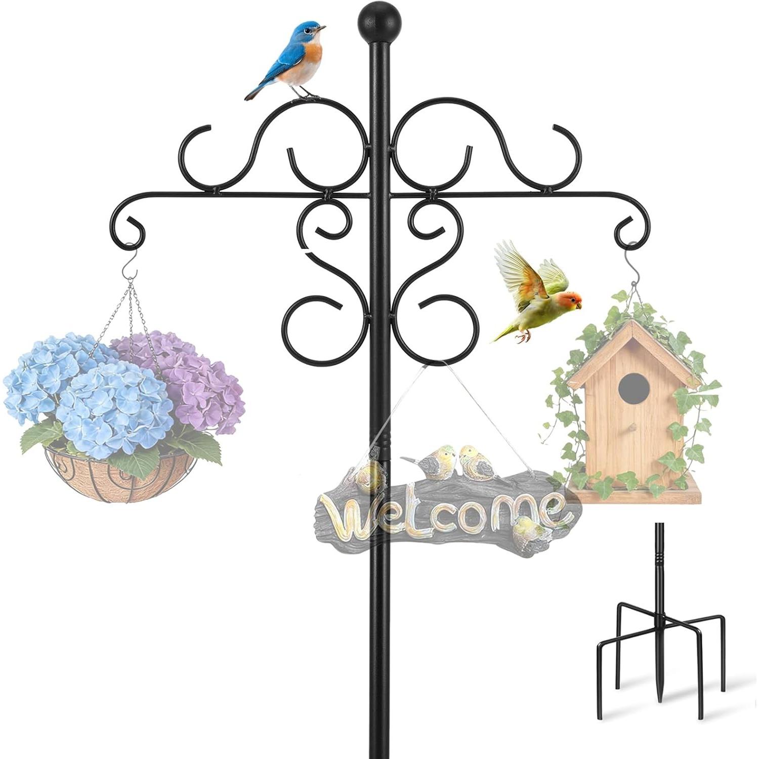 Bird Feeders Hanging Station,76inch Bird Feeding Station With 2 Hooks,Birds Feeders Hanging For Hanging Flags, Or Flower Pots For Small Birds Feeders чёрный
Bird Feeders Hanging Station,76inch Bird Feeding Station With 2 Hooks,Birds Feeders Hanging For Hanging Flags, Or Flower Pots For Small Birds Feeders чёрный