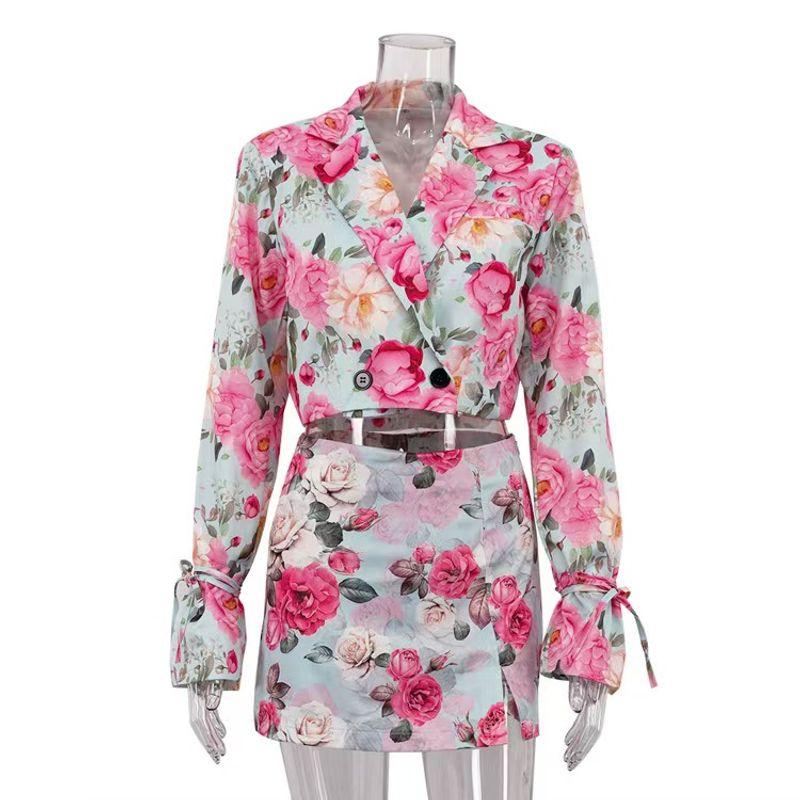 Fashion Wind Fashion Print Polo Collar Top High Waist Skirt Outfit Printed Top and Skirt Set Pink S
Fashion Wind Fashion Print Polo Collar Top High Waist Skirt Outfit Printed Top and Skirt Set Pink S