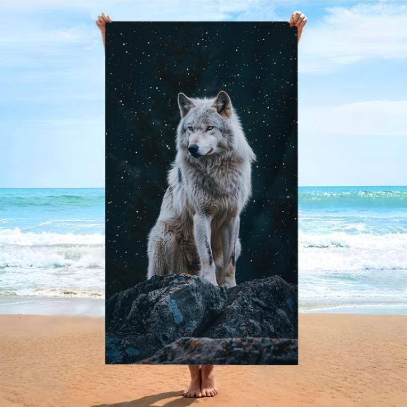 1pc Wolf Beach Towel Oversized Bath Towel with Majestic Wolf & Starry Night Design,Soft Microfiber Fabric Suitable for Swimming W40*H60(CM)
1pc Wolf Beach Towel Oversized Bath Towel with Majestic Wolf & Starry Night Design,Soft Microfiber Fabric Suitable for Swimming W40*H60(CM)