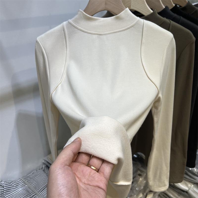Теплая, устойчивая к меху, эластичная, полувысокая шея, длинный рукав, базовая рубашка, осень и зима, новая, приятная для кожи универсальная футболка для женщин XXL белый
Теплая, устойчивая к меху, эластичная, полувысокая шея, длинный рукав, базовая рубашка, осень и зима, новая, приятная для кожи универсальная футболка для женщин XXL белый
