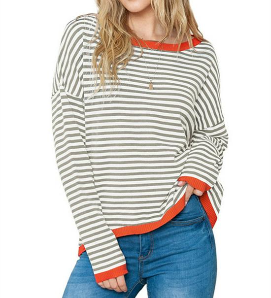 Смугастий контрастний в язаний светр 2024 року: Європейський та американський дизайн із заниженими плечима та довгими рукавами 3XL світло-сірий колір
Смугастий контрастний в язаний светр 2024 року: Європейський та американський дизайн із заниженими плечима та довгими рукавами 3XL світло-сірий колір