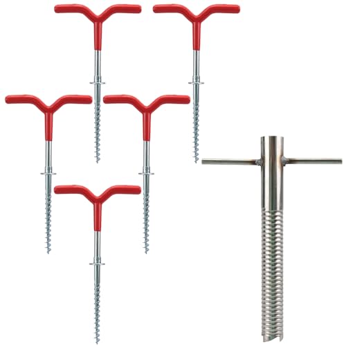 Ice Fishing Drill & Peg Set, Screw-in Type, for Smelt Fishing, Tent Fixing, Hole Drilling Tool, Hard to Pull Out, High-Visibility Color
Ice Fishing Drill & Peg Set, Screw-in Type, for Smelt Fishing, Tent Fixing, Hole Drilling Tool, Hard to Pull Out, High-Visibility Color