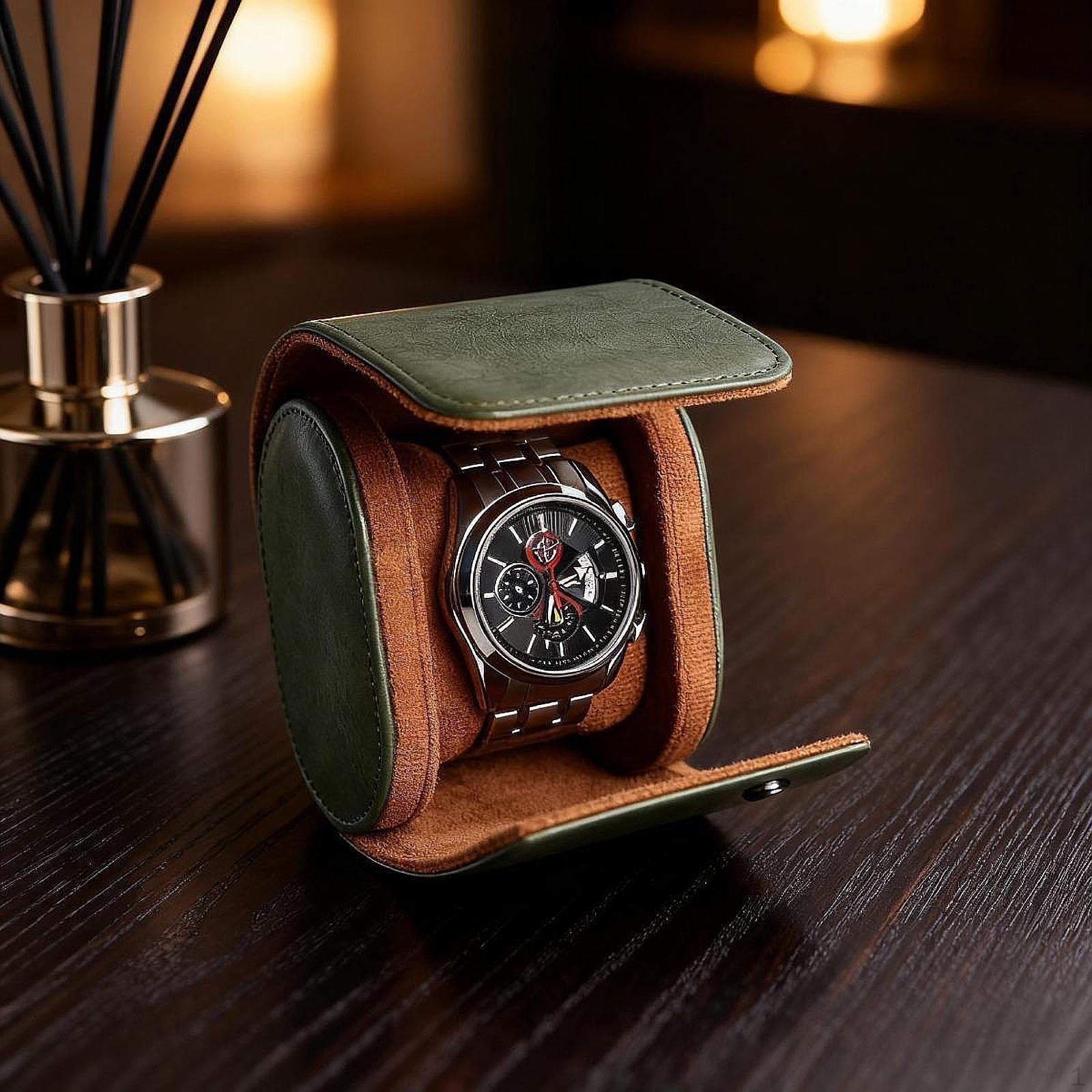 Watch Case Display PU Leather Multipurpose Secure Storage Roll Organizer 1 Slot
Watch Case Display PU Leather Multipurpose Secure Storage Roll Organizer 1 Slot