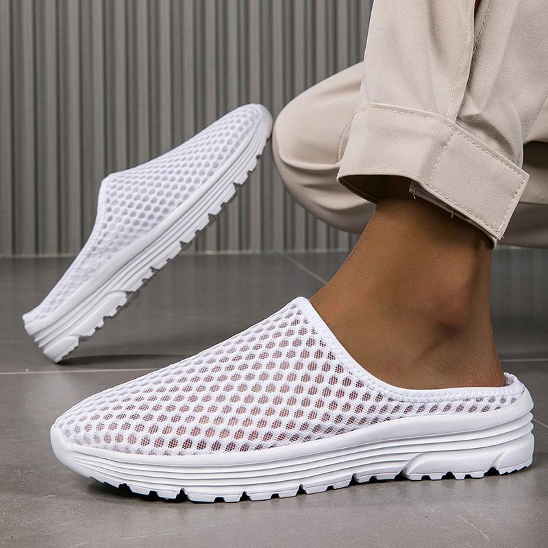 Summer breathable fly knitting hollow large size ultra-light leisure sports half drag 38 белый
Summer breathable fly knitting hollow large size ultra-light leisure sports half drag 38 белый