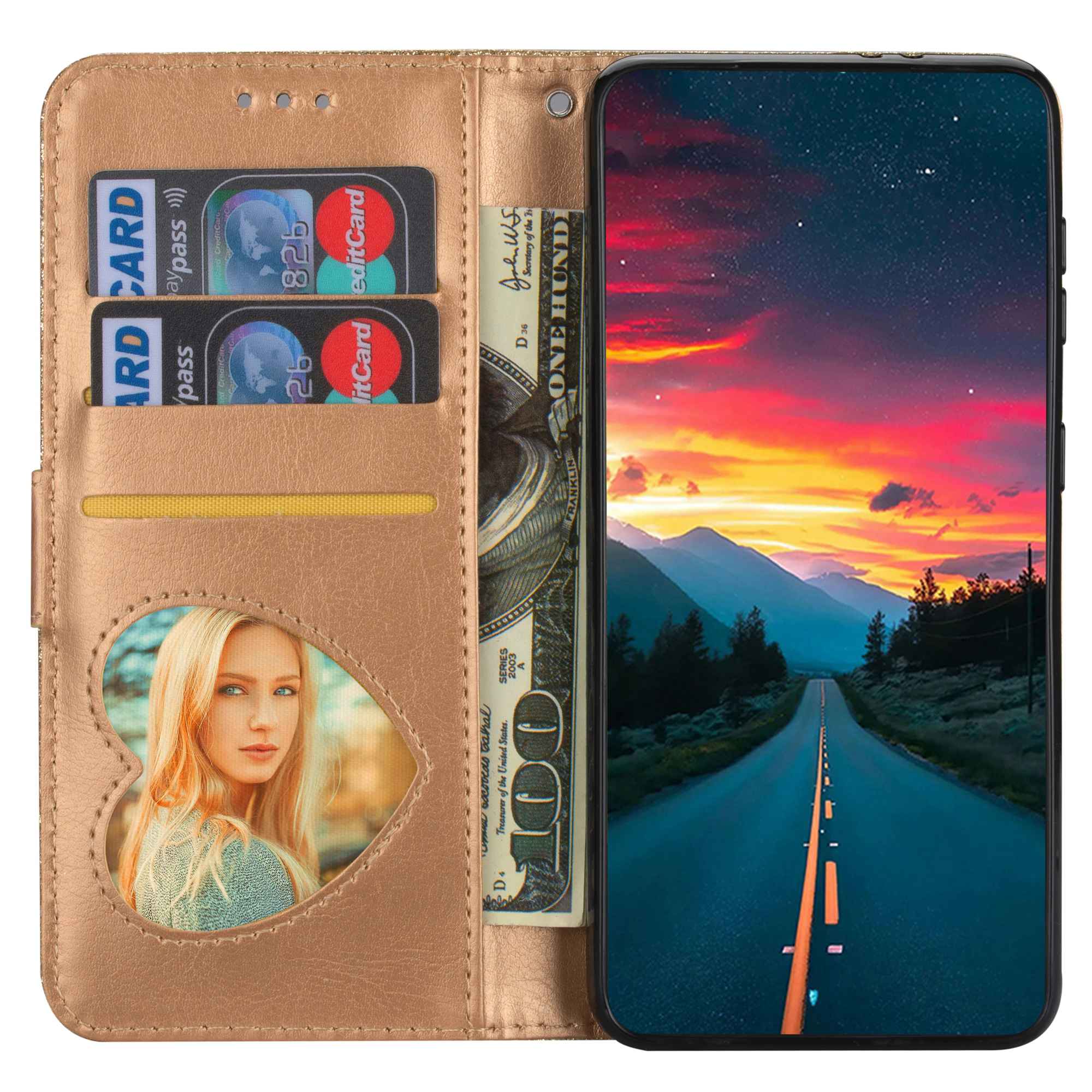 For Xiaomi Redmi 12 4G/5G (Global)/Poco M6 Pro 5G Case Zipper Pocket Glittery Leather Cover Gold
For Xiaomi Redmi 12 4G/5G (Global)/Poco M6 Pro 5G Case Zipper Pocket Glittery Leather Cover Gold