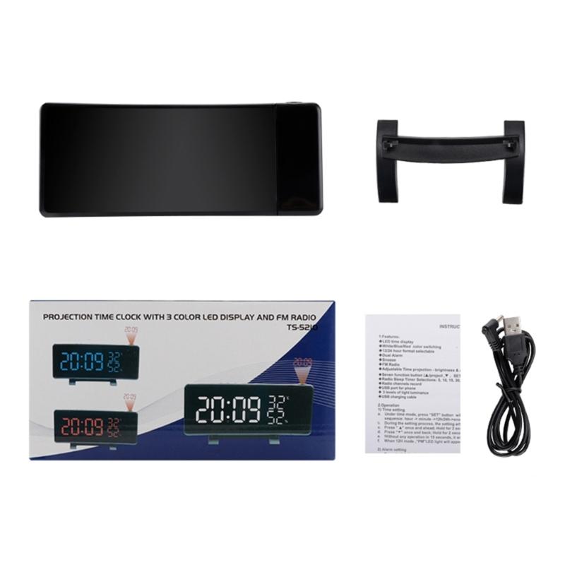Projection Alarm Clock with USB Charger Port 2 Alarms LED Display Snooze Function Curved Screen Digital Clock 1
Projection Alarm Clock with USB Charger Port 2 Alarms LED Display Snooze Function Curved Screen Digital Clock 1