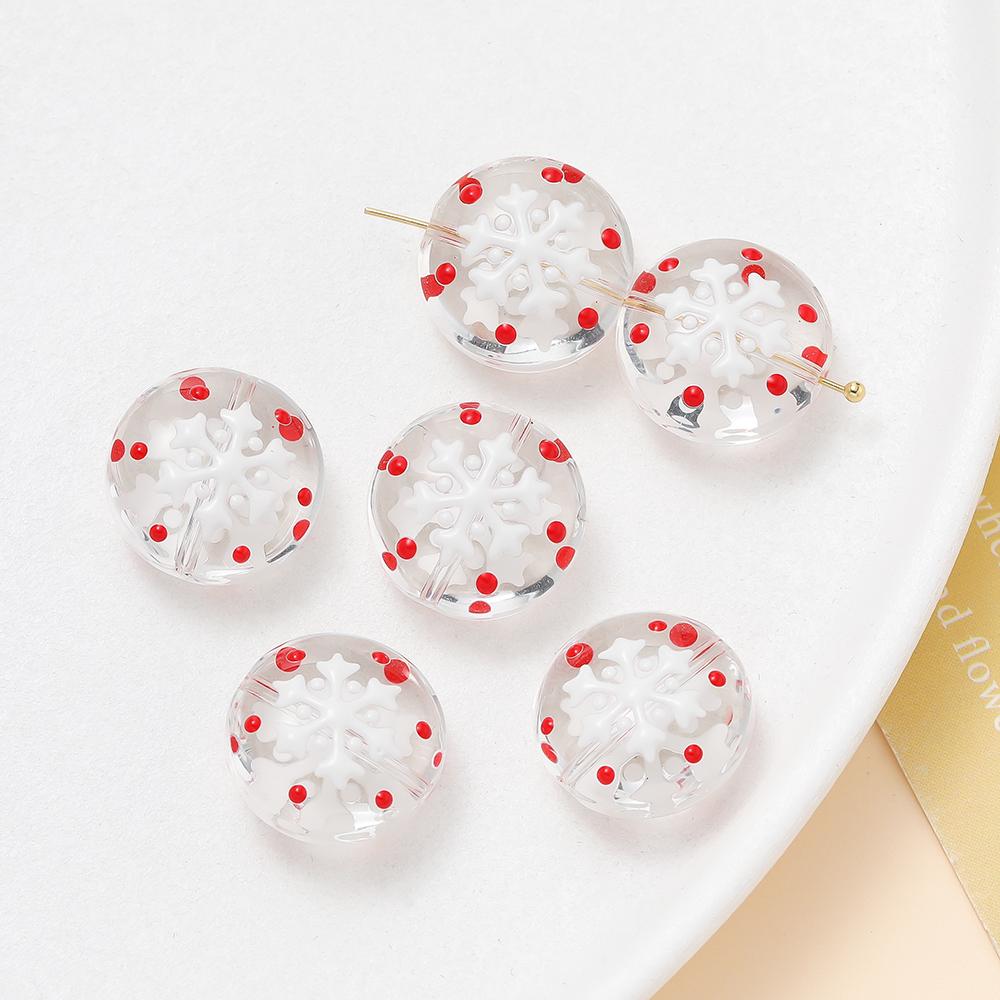1pcs Glass Flat Round Beads Christmas Spacer Loose Bead for Keychain Christmas Decoration DIY Jewelry Making Accessories
1pcs Glass Flat Round Beads Christmas Spacer Loose Bead for Keychain Christmas Decoration DIY Jewelry Making Accessories