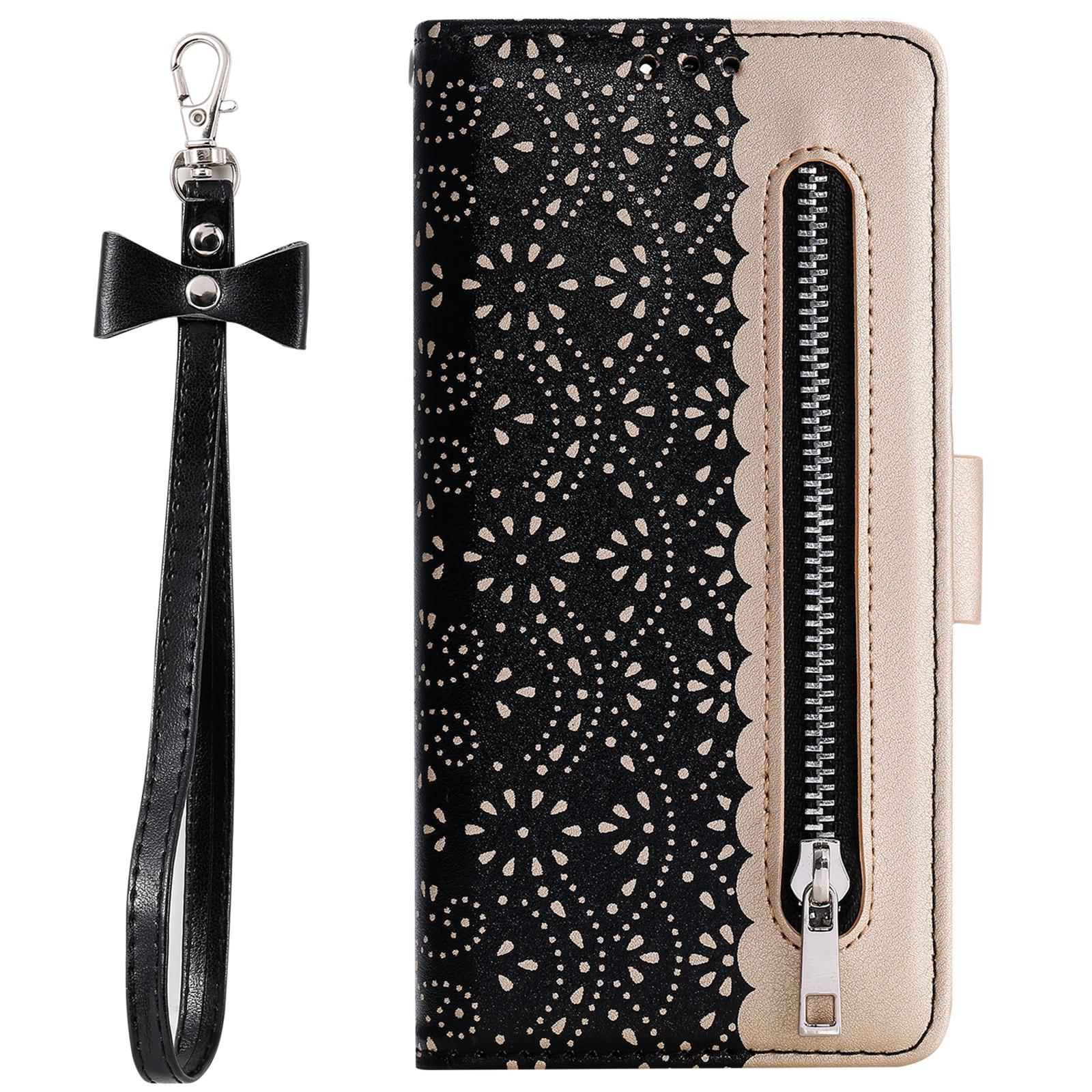 Drop-proof Lace Leather Case Zipper Wallet Stand Function Phone Cover with Bowknot Strap for Samsung Galaxy A13 5G/A04s 4G (164.7 x 76.7 x 9.1 mm) Black
Drop-proof Lace Leather Case Zipper Wallet Stand Function Phone Cover with Bowknot Strap for Samsung Galaxy A13 5G/A04s 4G (164.7 x 76.7 x 9.1 mm) Black