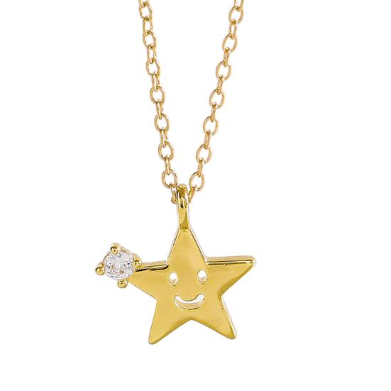 Smiling Star Moon Necklace Rhinestone Star Pendant Necklace Cute Moon Necklace for Women Daily Wear Dating Star золотистий
Smiling Star Moon Necklace Rhinestone Star Pendant Necklace Cute Moon Necklace for Women Daily Wear Dating Star золотистий