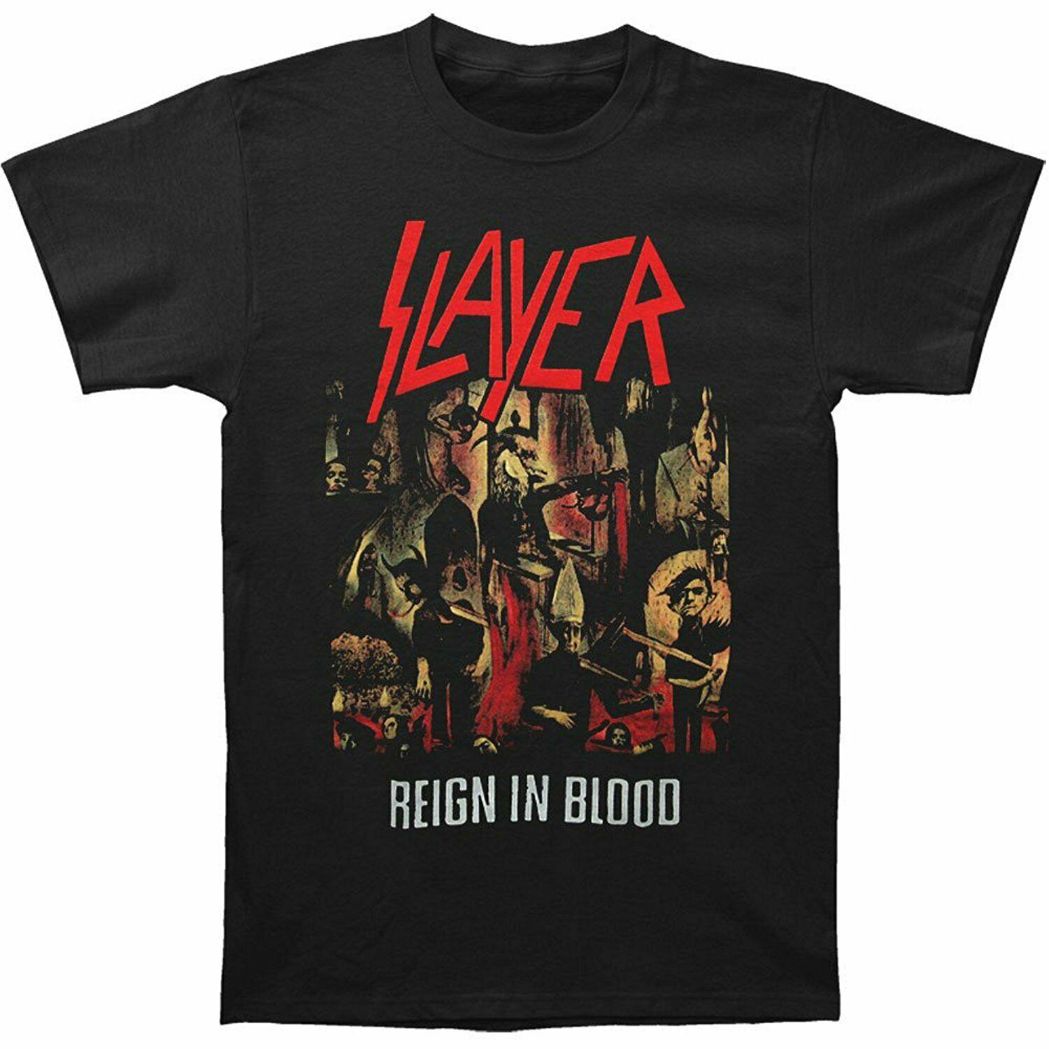 Аутентичная Slayer Band Reign In Blood Cover Футболка Man S Футболки Винтаж Хлопок Короткие Рукава Футболки Футболки Дизайн Топы
Аутентичная Slayer Band Reign In Blood Cover Футболка Man S Футболки Винтаж Хлопок Короткие Рукава Футболки Футболки Дизайн Топы