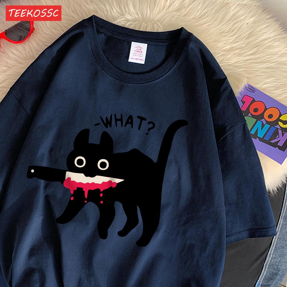 Summer Cotton WomenS TShirts Surprised Black Cat Printing Streetwear Breathable Oversize ONeck Casual Street Female Clothes 4XL
Summer Cotton WomenS TShirts Surprised Black Cat Printing Streetwear Breathable Oversize ONeck Casual Street Female Clothes 4XL