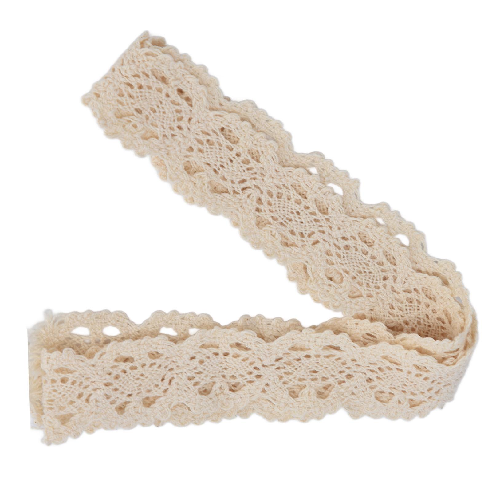 Кружевная лента из хлопка бежевого цвета, сетка 3 см, ширина 10 ярдов, элегантная кружевная отделка для штор своими руками