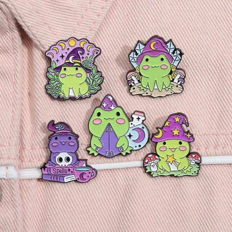5pcs Halloween Cute Animal Brooch Frog Skull Enamel Pin Jewelry Cartoon Purple Hat Badge Backpack Accessories
5pcs Halloween Cute Animal Brooch Frog Skull Enamel Pin Jewelry Cartoon Purple Hat Badge Backpack Accessories