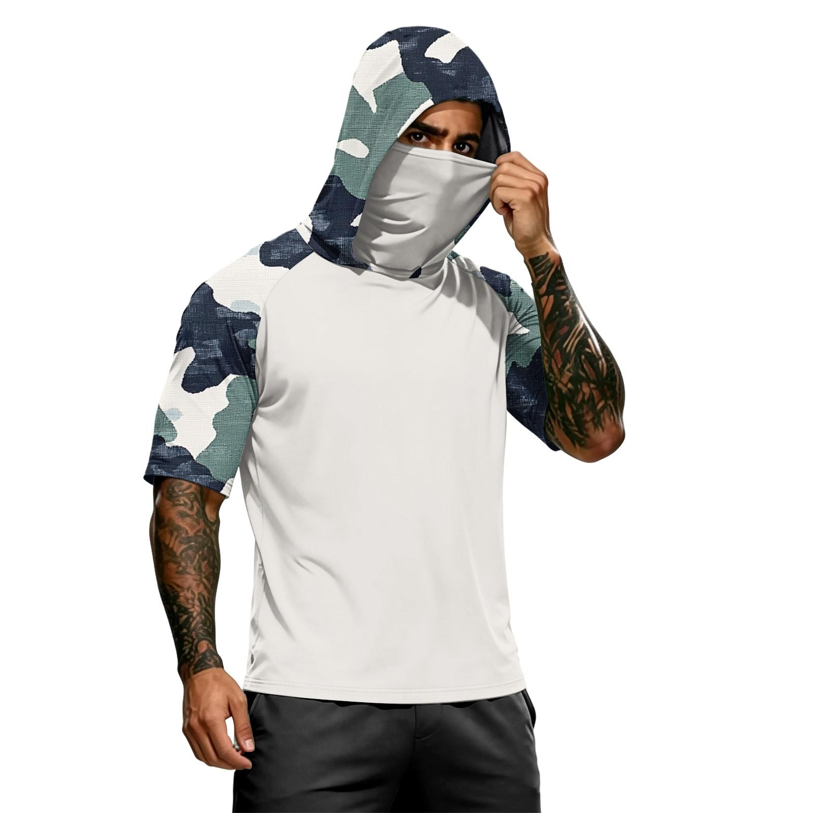 Men s Short Sleeve Hooded T Shirt Casual Camouflage Print Raglan Sleeve Pullover Lightweight Top for Outdoor Sports XL білий
Men s Short Sleeve Hooded T Shirt Casual Camouflage Print Raglan Sleeve Pullover Lightweight Top for Outdoor Sports XL білий