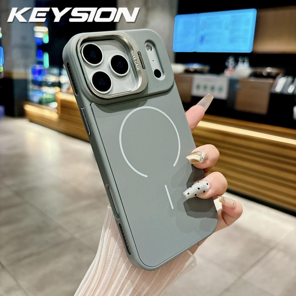 KEYSION Магнитный беспроводной зарядный чехол для MagSafe iPhone 17 Pro Max 17 Air, металлический чехол для телефона с подставкой для камеры и отводом тепла for iPhone 17 Pro Max серый
KEYSION Магнитный беспроводной зарядный чехол для MagSafe iPhone 17 Pro Max 17 Air, металлический чехол для телефона с подставкой для камеры и отводом тепла for iPhone 17 Pro Max серый