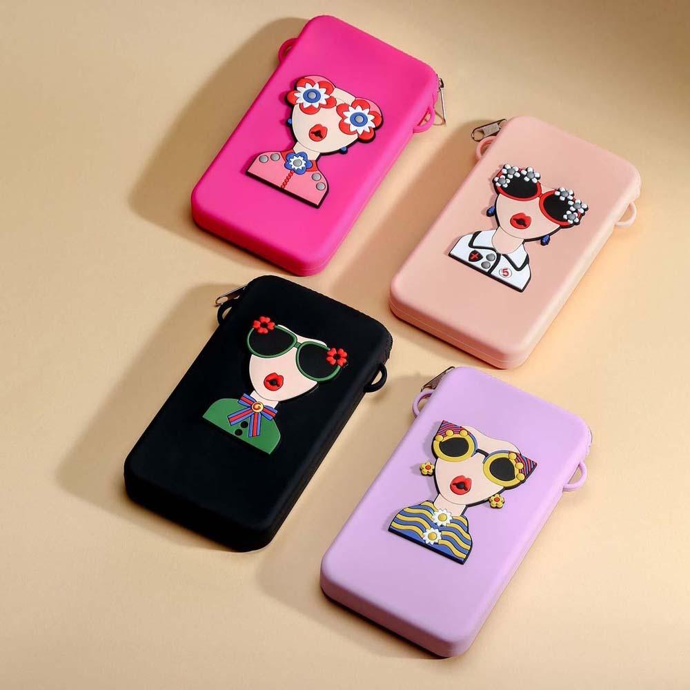 Cartoon Hanging Neck Phone Bag Adjustable Waterproof Makeup Pouch Silicone Crossbody Wallet Women чорний
Cartoon Hanging Neck Phone Bag Adjustable Waterproof Makeup Pouch Silicone Crossbody Wallet Women чорний