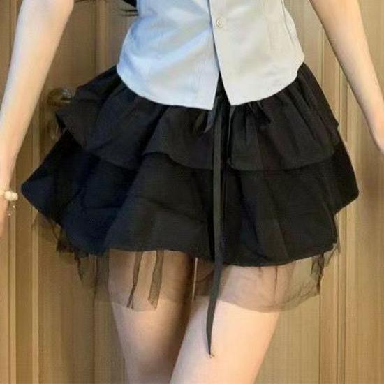 Уличный стиль JK-униформа: Женский комплект: топ с пышными рукавами и пушистая юбка с высокой талией Black lace skirt (single piece)
Уличный стиль JK-униформа: Женский комплект: топ с пышными рукавами и пушистая юбка с высокой талией Black lace skirt (single piece)