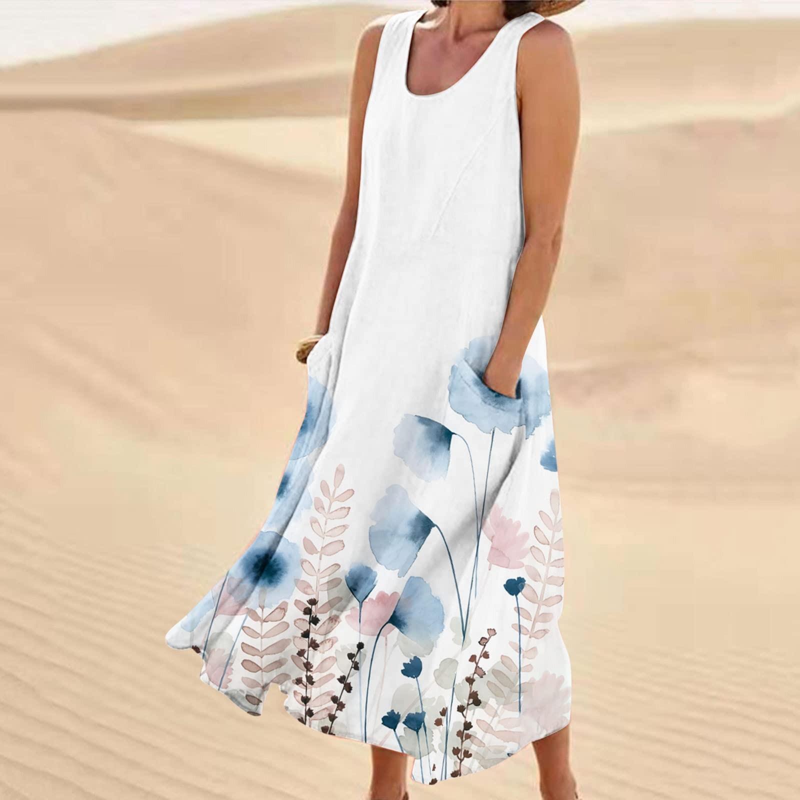 Женское летнее повседневное платье без рукавов с круглым вырезом и карманами XXXL
Женское летнее повседневное платье без рукавов с круглым вырезом и карманами XXXL