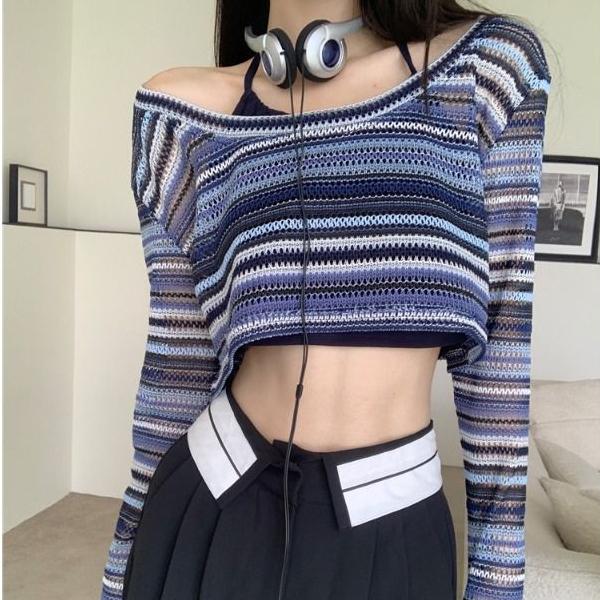VAYLA Y2k Aesthetic Women Basic T Shirts Female Hin Knitted Long Sleeve Striped Shirt See Hrough -shirt Lady Streetwear Top XL синій
VAYLA Y2k Aesthetic Women Basic T Shirts Female Hin Knitted Long Sleeve Striped Shirt See Hrough -shirt Lady Streetwear Top XL синій