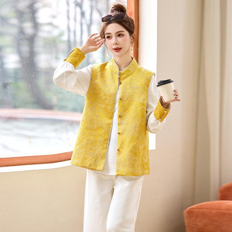Spring 2025 Retro Stand-Up Collar Jacquard Vest & Chinese-Style Shirt Two-Piece Set (HE5006) Medium (110-125 jin)
Spring 2025 Retro Stand-Up Collar Jacquard Vest & Chinese-Style Shirt Two-Piece Set (HE5006) Medium (110-125 jin)
