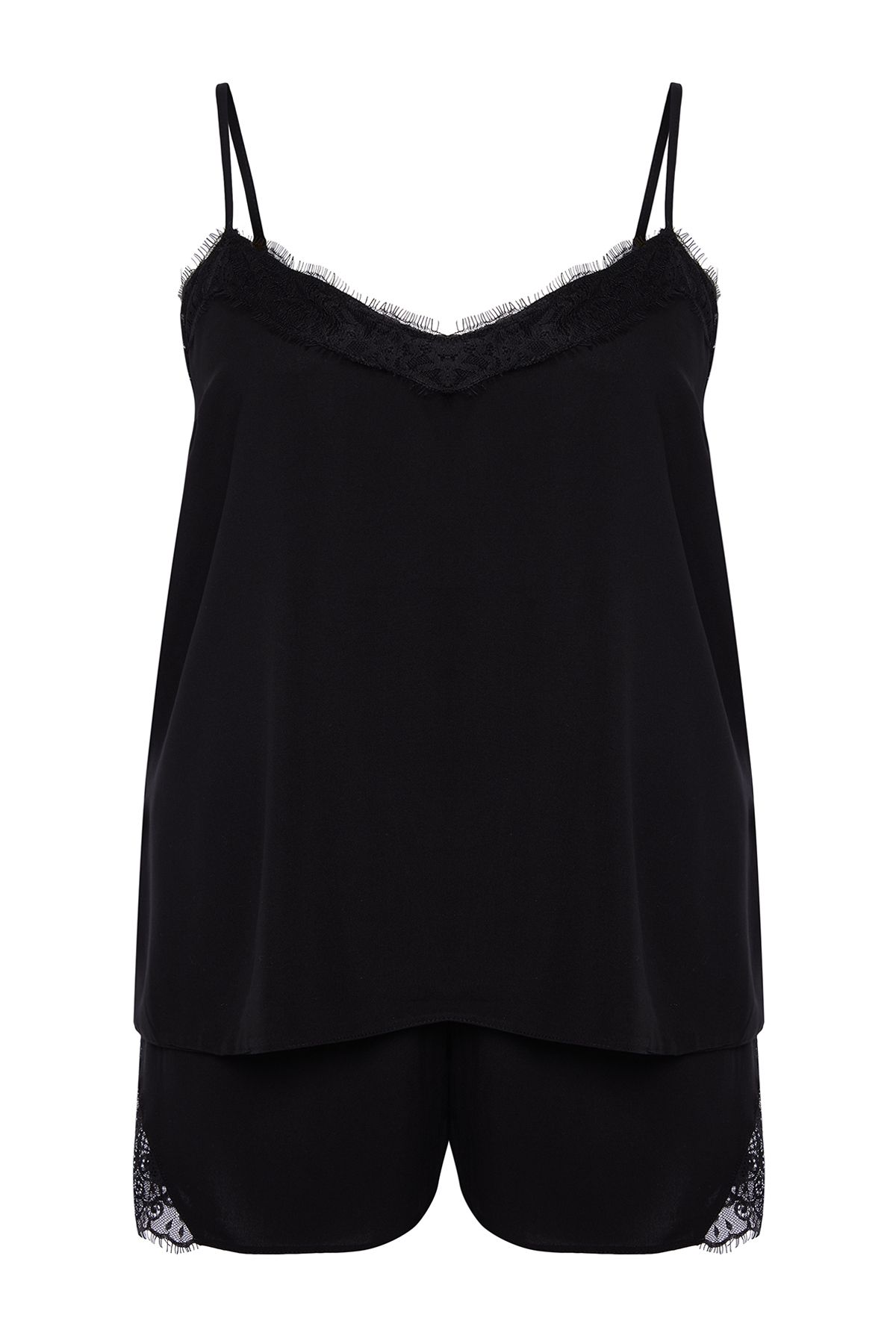 Женский стиль плюс размер черный кружевной тканый пижамный комплект с v-образным вырезом 2XL
Женский стиль плюс размер черный кружевной тканый пижамный комплект с v-образным вырезом 2XL