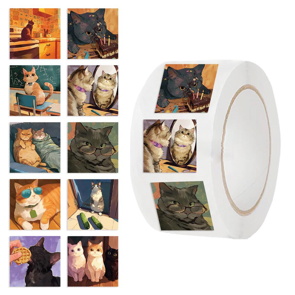 500 штук/рулон Новая лента Иллюстрация Кот Материал для блокнота Декоративная наклейка для запечатывания конвертов Точки
500 штук/рулон Новая лента Иллюстрация Кот Материал для блокнота Декоративная наклейка для запечатывания конвертов Точки