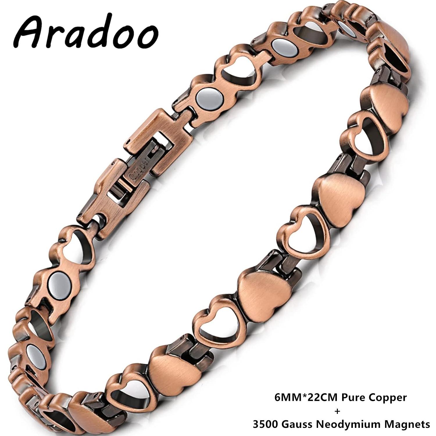 Premium Copper Bracelets for Women with 3500 Gauss Neodymium Magnets Love Heart Design Wristband Jewelry Gifts
Premium Copper Bracelets for Women with 3500 Gauss Neodymium Magnets Love Heart Design Wristband Jewelry Gifts