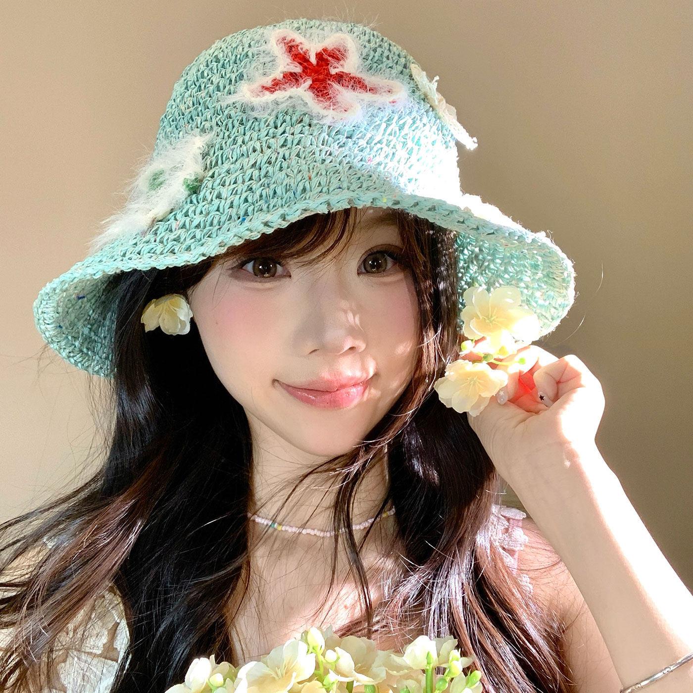 Women Hats Handmade Knitted Star-shaped Open-work Bucket Hat Summer Seaside Vacation Beach Sun Protection Caps for Ladies зелений
Women Hats Handmade Knitted Star-shaped Open-work Bucket Hat Summer Seaside Vacation Beach Sun Protection Caps for Ladies зелений