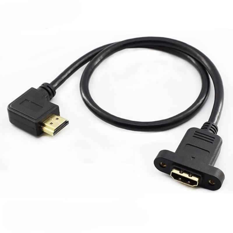 0.5m Right Angled HDMI Male to Female HDTV Extension Cable with Screw Hole As Shown A
0.5m Right Angled HDMI Male to Female HDTV Extension Cable with Screw Hole As Shown A