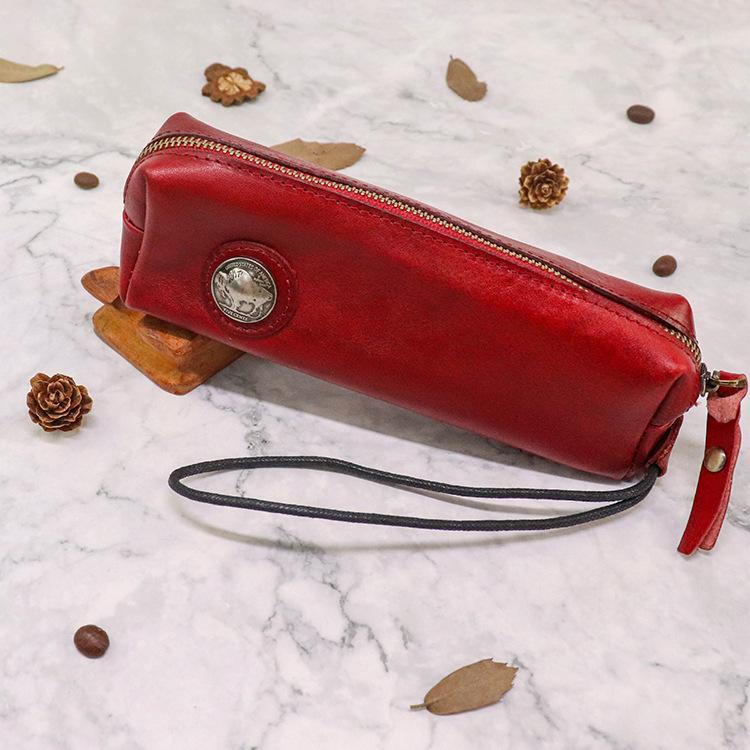 Head Layer Cowhide Pencil Case, Simple Punk Style Retro Glasses Bag, Large Capacity Storage Bag, Women s Style красный
Head Layer Cowhide Pencil Case, Simple Punk Style Retro Glasses Bag, Large Capacity Storage Bag, Women s Style красный