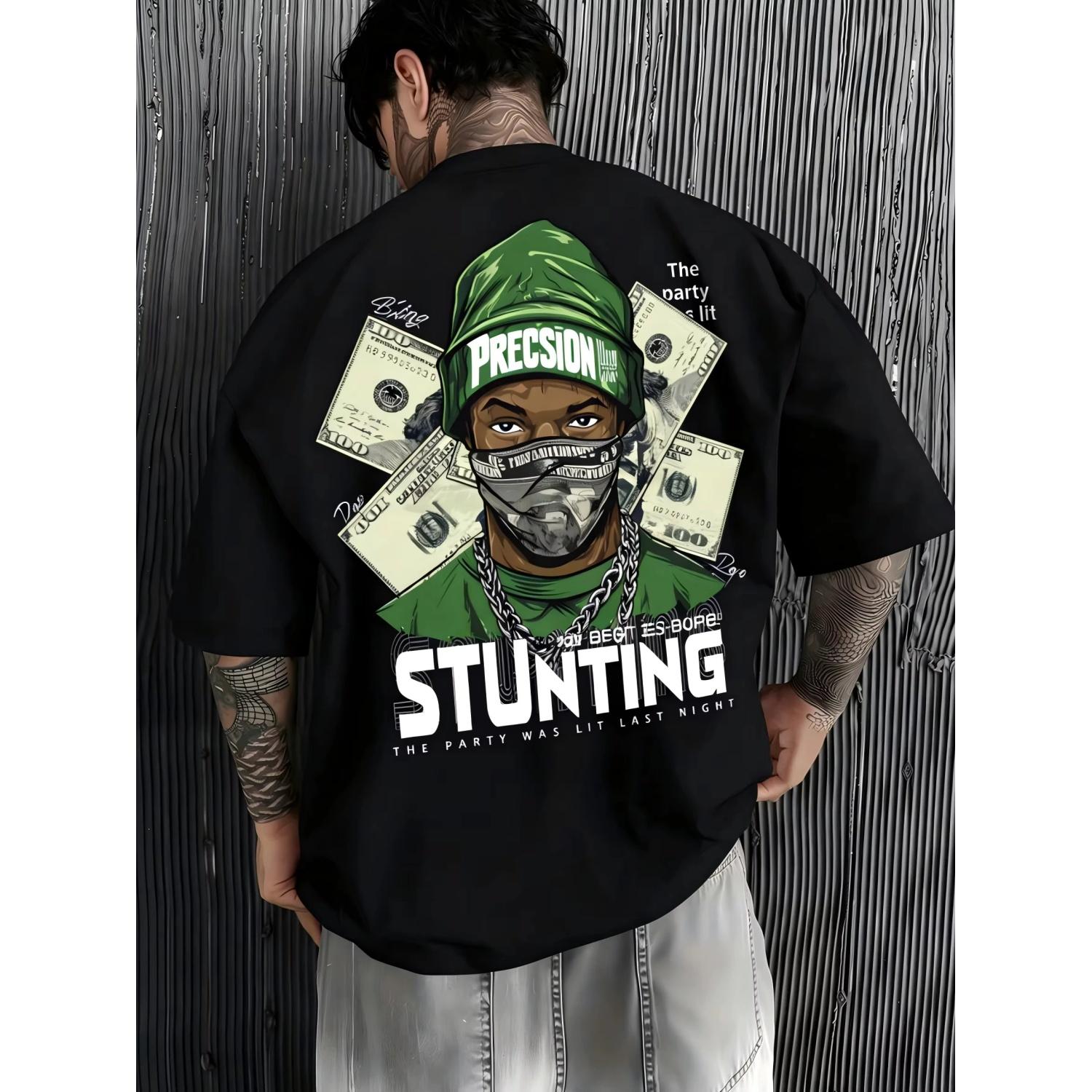 European and American Men s Summer Personalized Wealth Digital Printing Soft and Breathable Round Neck T-shirt Outdoor Street To XXXXXL чорний
European and American Men s Summer Personalized Wealth Digital Printing Soft and Breathable Round Neck T-shirt Outdoor Street To XXXXXL чорний