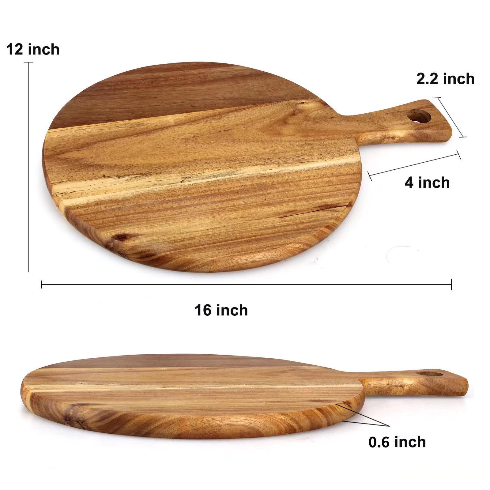 Portable Round Wooden Steak and Chopping Board with Handle - Multifunctional for Households and Hotels 30.4*40.6cm
Portable Round Wooden Steak and Chopping Board with Handle - Multifunctional for Households and Hotels 30.4*40.6cm