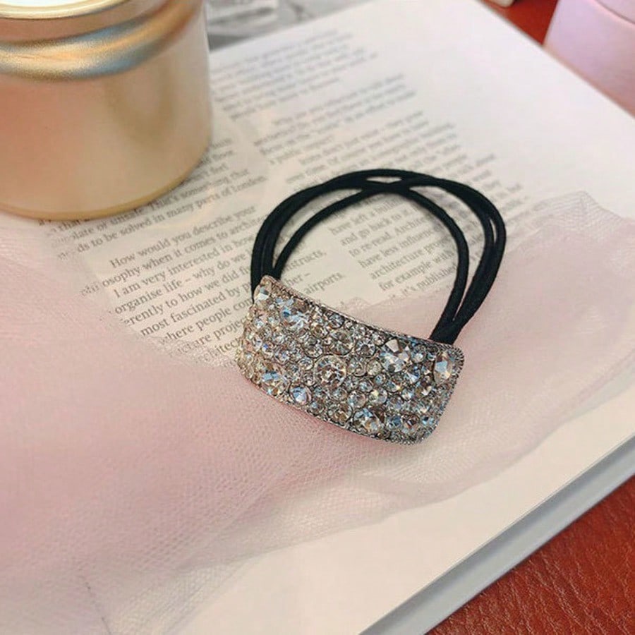 1pc Shiny Crystal Rhinestone Stretchy Ponytail Holder, Sturdy Elastic Band Adds Fashionable Sparkle To Hairstyle, Hair Bobble срібний
1pc Shiny Crystal Rhinestone Stretchy Ponytail Holder, Sturdy Elastic Band Adds Fashionable Sparkle To Hairstyle, Hair Bobble срібний