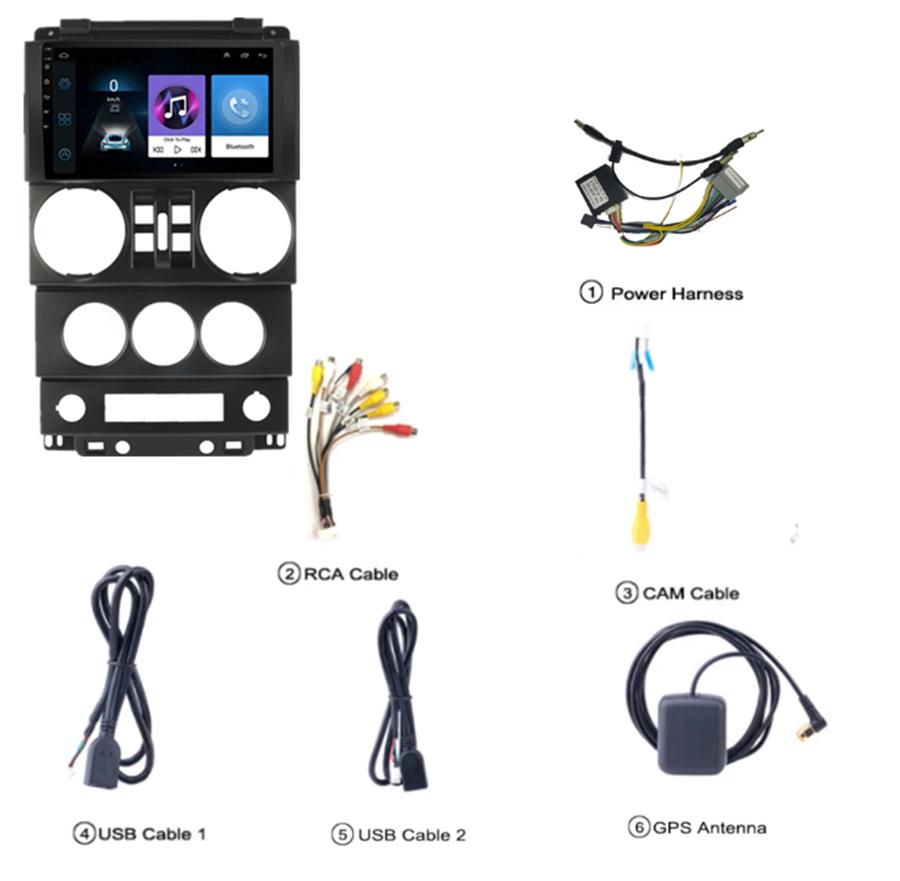 Wrangler 07-10 navigation all-in-one machine-9-inch four-door high configuration
Wrangler 07-10 navigation all-in-one machine-9-inch four-door high configuration