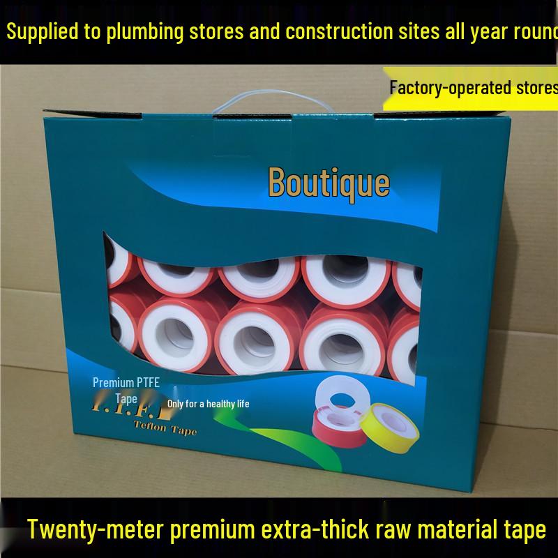 20m Thick PTFE Plumbing Seal Tape for Anti-Seepage in Pipe Joints
20m Thick PTFE Plumbing Seal Tape for Anti-Seepage in Pipe Joints