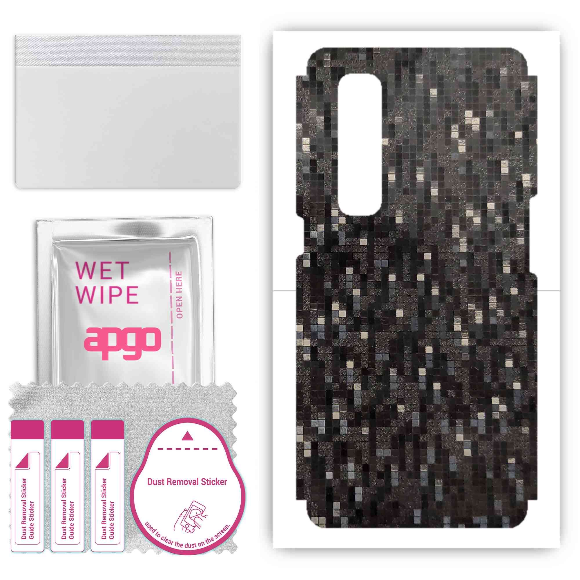 apgo Protective Skin Sticker for the back compatible with Oppo Find X2 Pro, Wrap Film, Foil, Vinyl - Pattern Carbon Black Pixel
apgo Protective Skin Sticker for the back compatible with Oppo Find X2 Pro, Wrap Film, Foil, Vinyl - Pattern Carbon Black Pixel