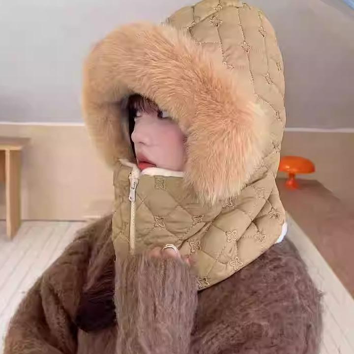 Winter plush bag head hat female cute big burr warm down cotton hat winter ear hat M(56-58cm)
Winter plush bag head hat female cute big burr warm down cotton hat winter ear hat M(56-58cm)